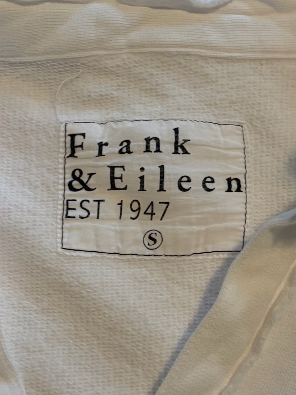Frank & Eileen NWD Patrick Triple Fleece White Size S - Picture 7 of 9